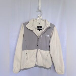 The North Face White Cream Fleece Jacket size Medium